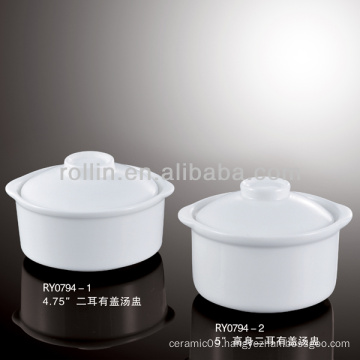 good quality chinese white porcelain soup cup